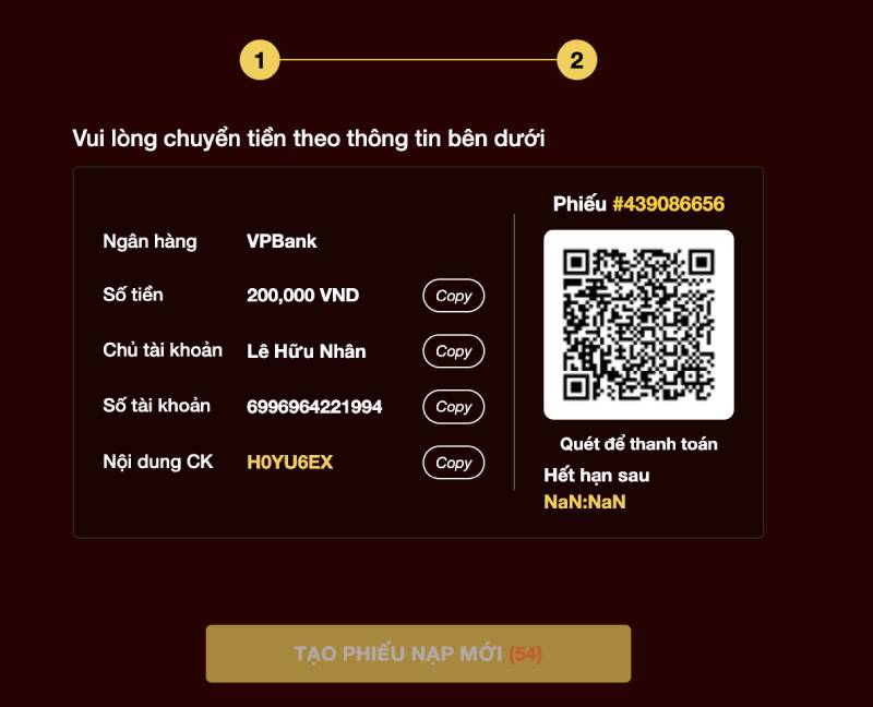 Chuyển Tiền Qua Thông Tin Ngân Hàng